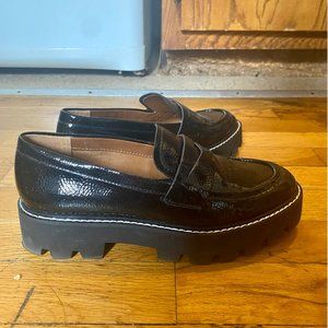 Black Platform Penny Loafers